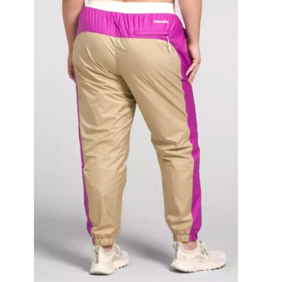 The North Face Jogger Pants Women's Plus 3X Hydrenaline Khaki Purple Windbreaker - Picture 7 of 13